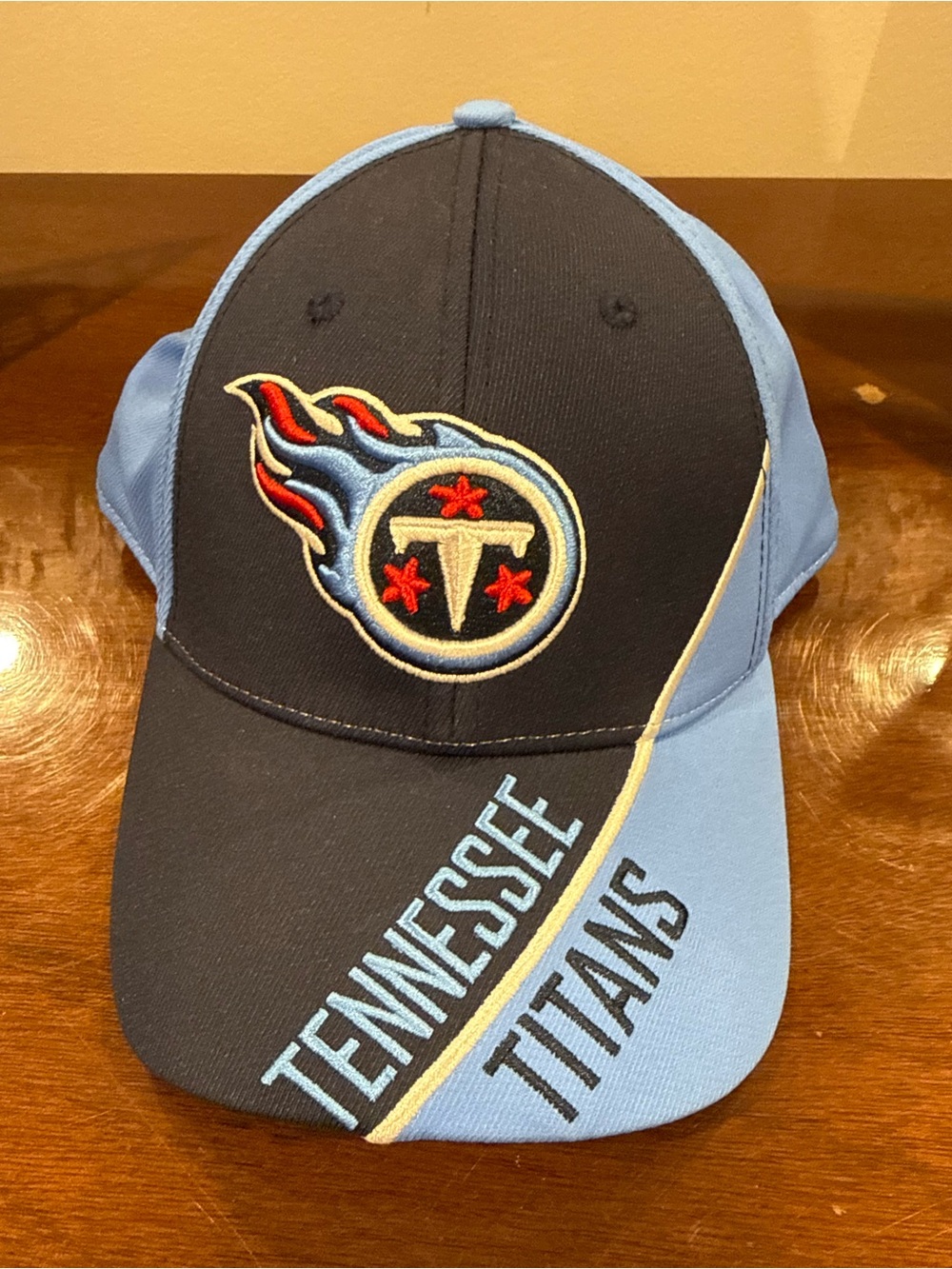 NFL Tennessee Titans Hat - Navy, Light Blue & Gold Trim
